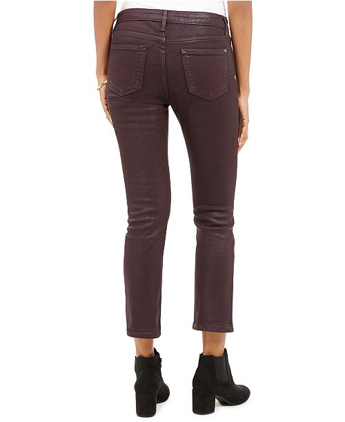 Vigoss Jeans Burgundy Coated Straight-Leg Jeans & Reviews - Jeans ...