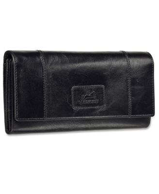 Casablanca Collection RFID Secure Ladies Trifold Wing Wallet