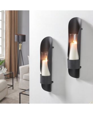 Danya B Wall Mount Hugging Candle Sconces With Inserts, Set Of 2 - Macy's