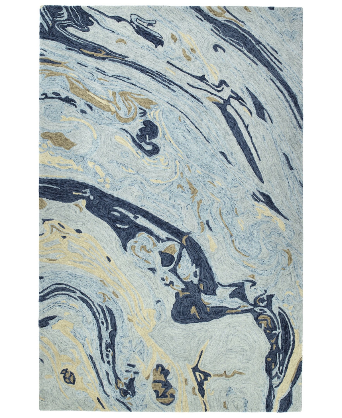 Kaleen Marble MBL01-17 Blue 8' x 11' Area Rug - Blue