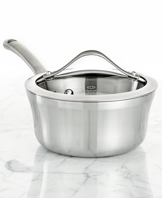 SAUCEPAN WITH COVER CALPHALON  CONTEMPORARY STAINLESS STEEL 1.5 QT 