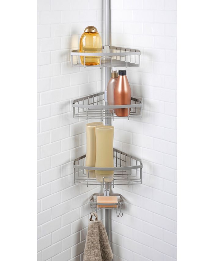 Richards Homewares ESatin Nickle Steel Tension Shower Caddy Macy's