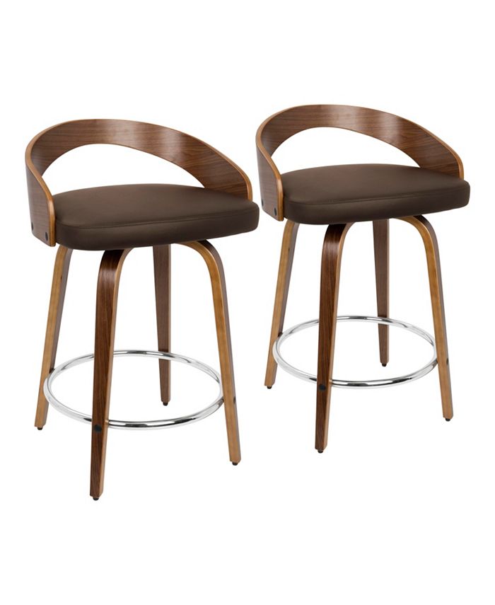 Lumisource - Grotto 24" Counter Stool, Quick Ship (Set of 2)