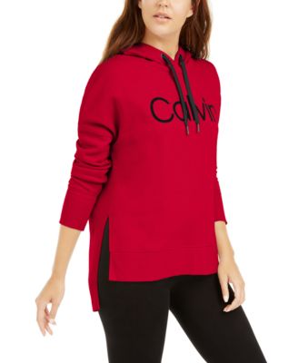 calvin klein red hoodie women's