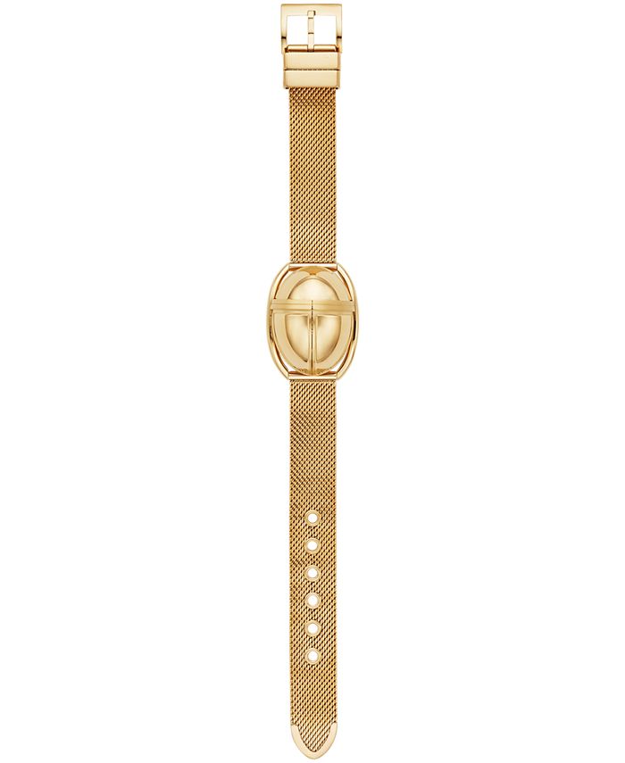 Tory Burch Women's Scarab GoldTone Stainless Steel Mesh Bracelet Watch
