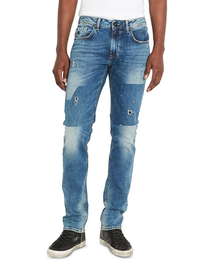 Buffalo David Bitton Men s Ash X Slim Fit Stretch Destroyed Jeans