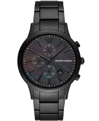 Emporio Armani Beta Chronograph Black Dial Steel Strap Watch For Men - AR1863