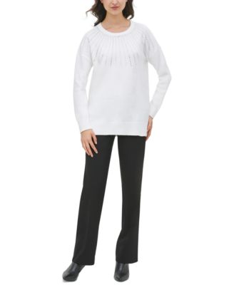 Calvin Klein - Rhinestone-Embellished Drop-Sleeve Sweater