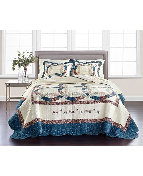Martha Stewart Collection Wedding Rings Twin Bedspread Created For Macy S Reviews Quilts Bedspreads Bed Bath Macy S