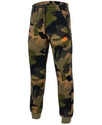 Nike Big Boys Camo-Print Fleece Jogger Pants - Macy's