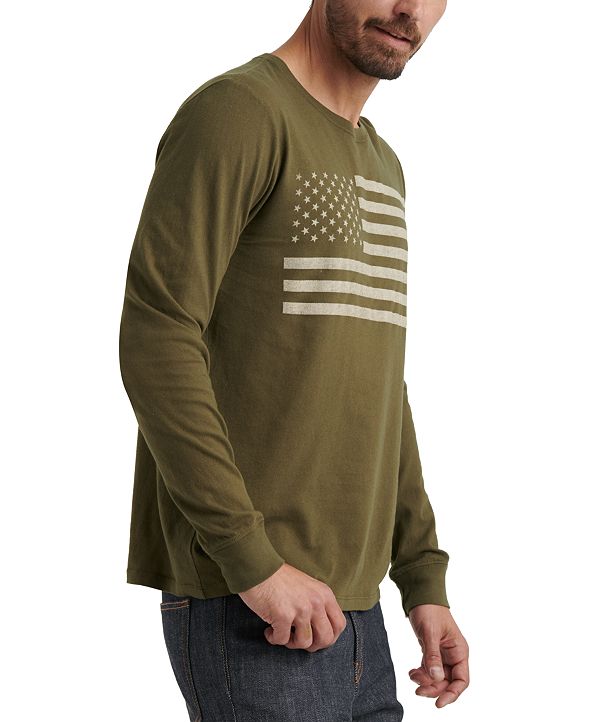 Lucky Brand Men&#39;s American Flag Long-Sleeve T-Shirt & Reviews - T-Shirts - Men - Macy&#39;s