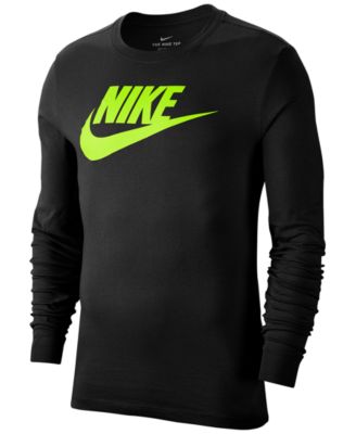 black and volt nike shirt