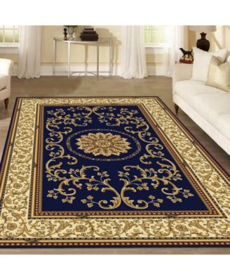 CLOSEOUT! 1419/1341/NAVY Navelli Blue 5'5" x 8'3" Area Rug