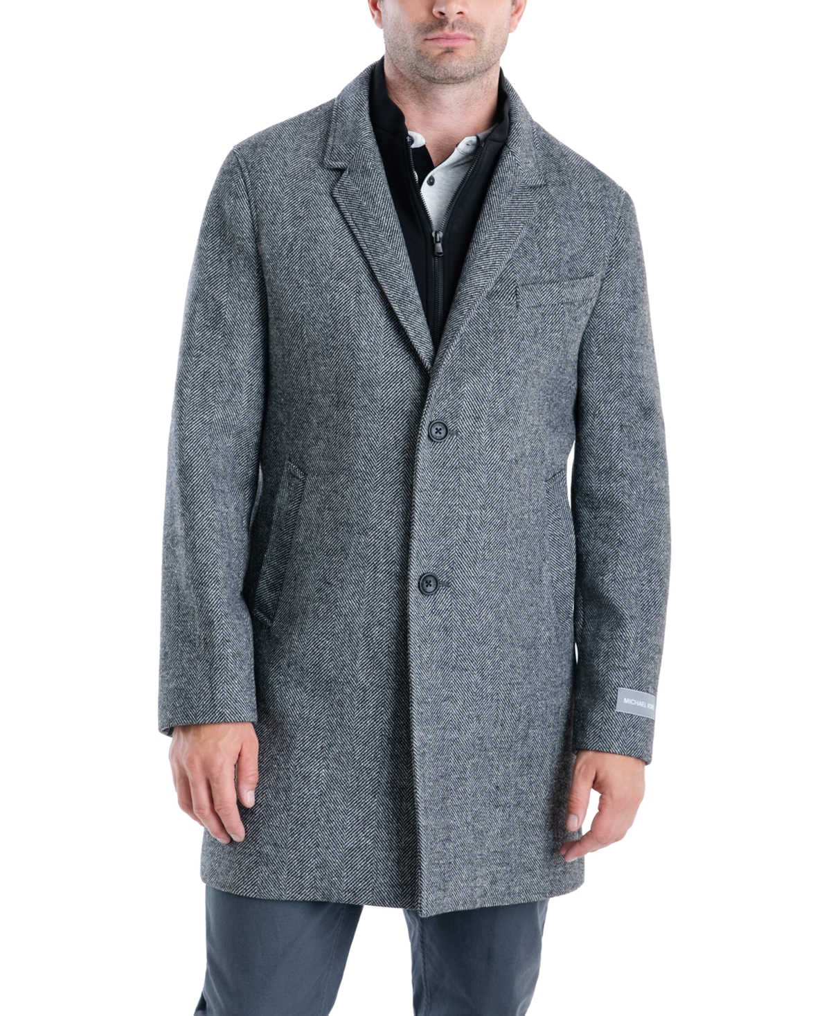 Michael Kors Men's Pike Classic-fit Over Coats In Herringbone