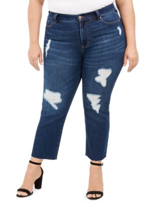 Celebrity Pink - Trendy Plus Size Ripped Girlfriend Jeans