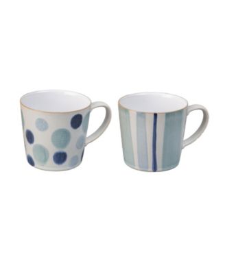 Denby - Blue Multi Set of 2 Mugs