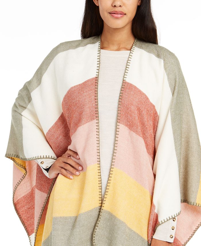 Marcus Adler Stripe Belted Ruana - Macy's