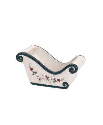 Pfaltzgraff - Winterberry Figural Sled Candy Dish