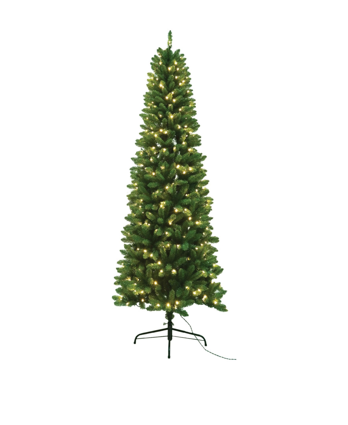 7.5' Slim Tree with Ul Lights - Green