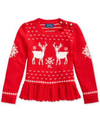 Polo Ralph Lauren Intarsia Reindeer Holiday cheapest Sweater