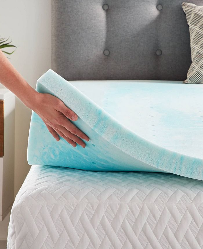 Lucid 2" Gel Swirl Memory Foam Mattress Topper, Twin XL Macy's