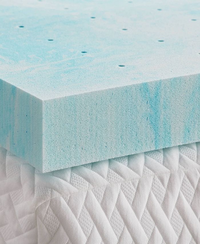 Lucid 4" Gel Swirl Memory Foam Mattress Topper, King Macy's