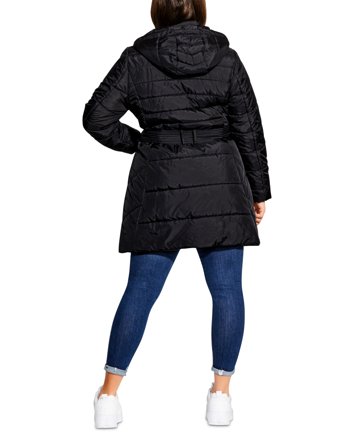 City Chic Women's Longline Puffer Jacket