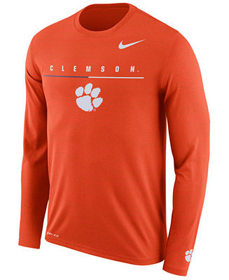 Nike Men's Clemson Tigers Velocity Travel Long Sleeve T-Shirt & Reviews ...