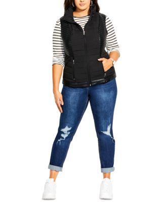 plus size puffer vest
