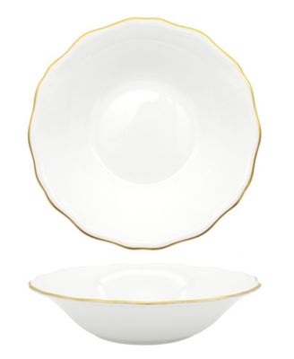 Twig New York - Amelie Brushed Gold Rim Soup/Pasta Bowl