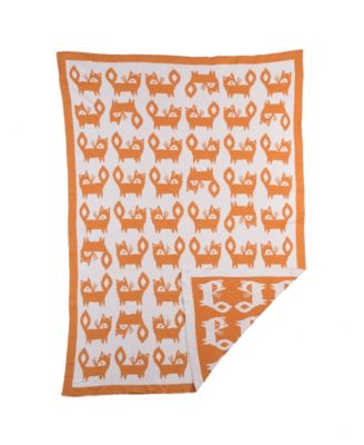 Lolli Living - Knitted Baby Blanket - Mod Jacquard Fox