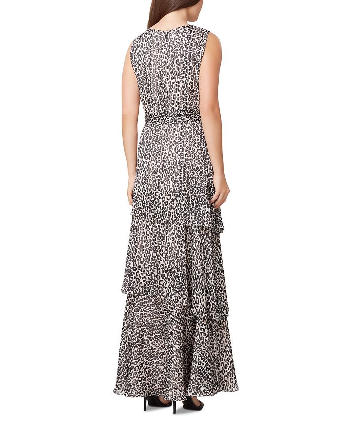 Tahari ASL Leopard-Print Chiffon Maxi Dress - Macy's