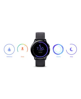 Samsung Galaxy Active 2 Black Silicone Strap Touchscreen Smart Watch ...