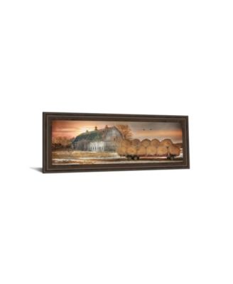 Sunset on The Farm by Lori Dieter Framed Print Wall Art - 18" x 42"