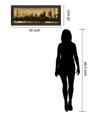 Defined City I by SD Graphic Studio Framed Print Wall Art - 18" x 42"