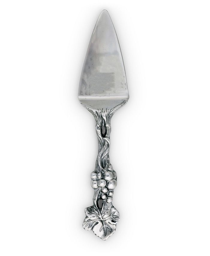 Arthur Court Grape Pattern Pie Server – 11.75 Inch Aluminum, Handmade Elegant Serving Piece