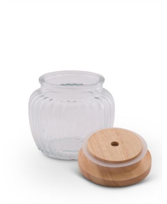 Canister Glass for Kitchen with Rubber Airtight Seal for Food Storage Grape Knob