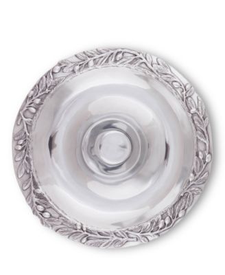 Sand-Cast Olive Pattern Aluminum Large Chip and Dip Tray