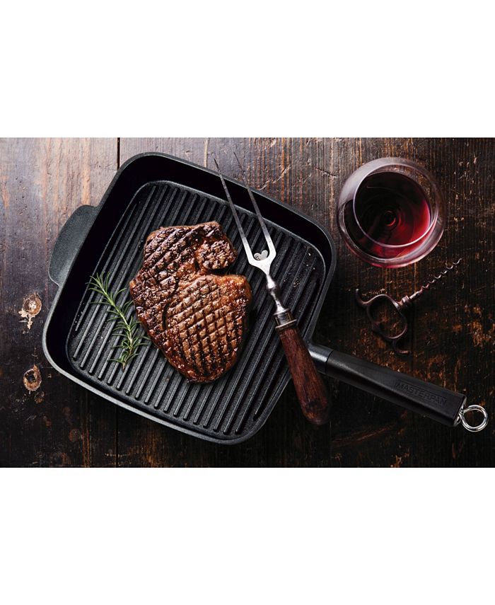 MasterPan NonStick Deep Grill Pan with Detachable Handle, 11" Macy's