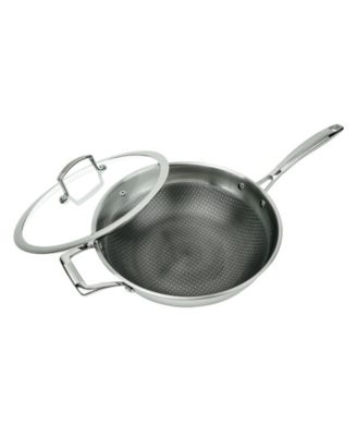 MasterPan - 3-Ply Stainless Steel Premium ILAG Non-Stick Scratch-Resistant Wok, 11"