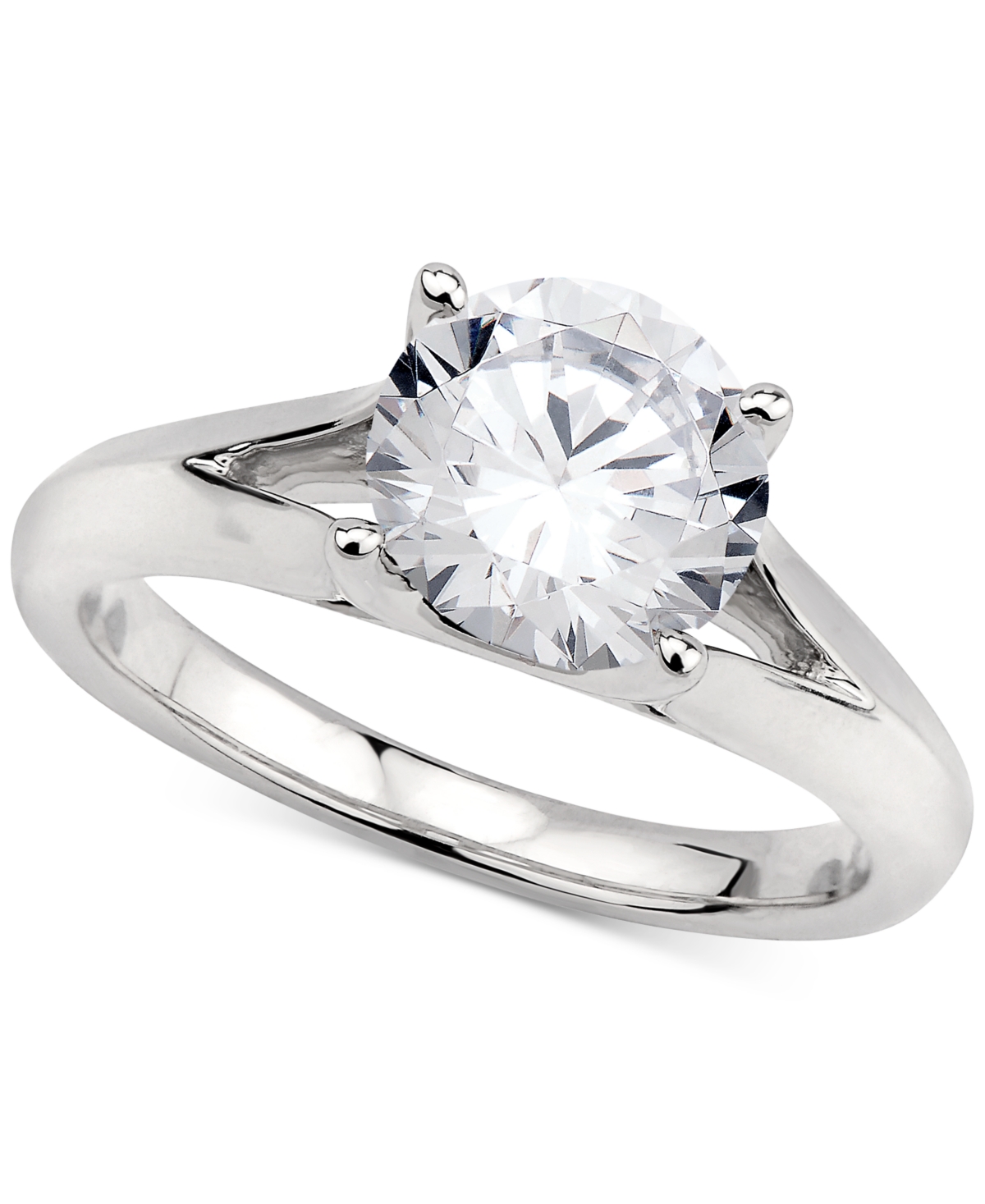 Gia Certified Diamond Solitaire Engagement Ring (2 ct. t.w.) in 14k White Gold - White Gold
