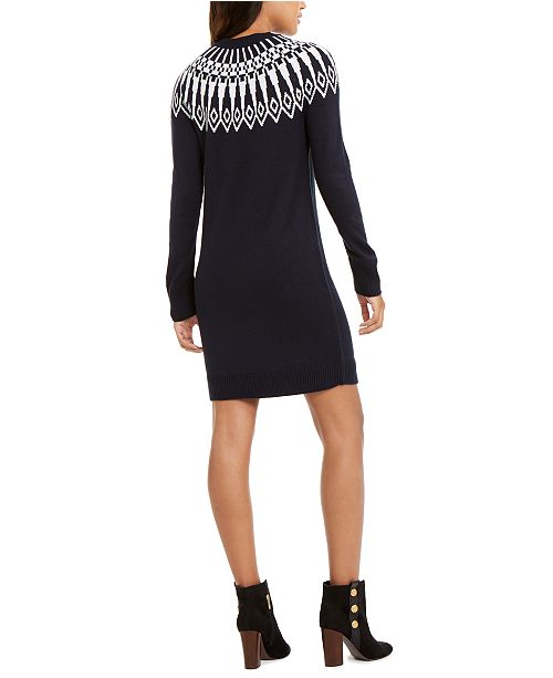 Tommy Hilfiger Fair Isle Sweater Dress, Created For Macy's & Reviews