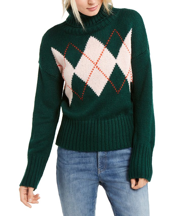 Tommy Argyle Turtleneck Sweater & Reviews - Sweaters - - Macy's