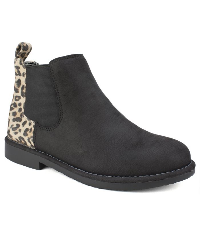 seven dials marisah chelsea leopard bootie