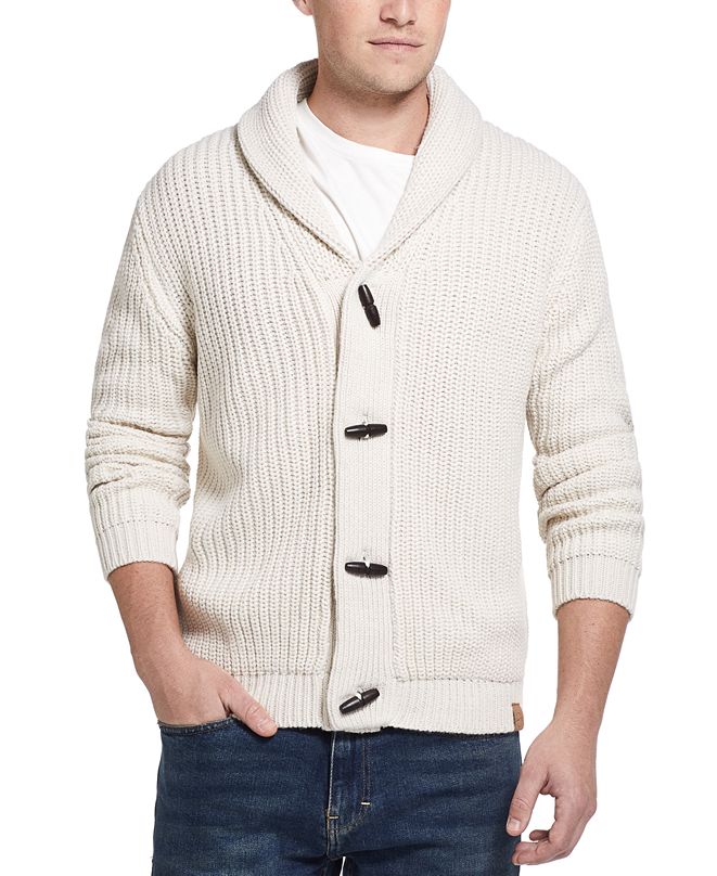 Weatherproof Vintage Men's Ribbed Cardigan with Toggles & Reviews ...