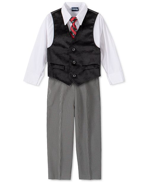 Izod Toddler Boys 4 Pc Velvet Vest Set Reviews Suits Dress
