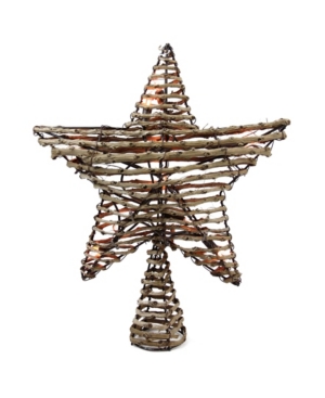 Northlight 11.5" Natural Brown Rattan Star Christmas Tree Topper