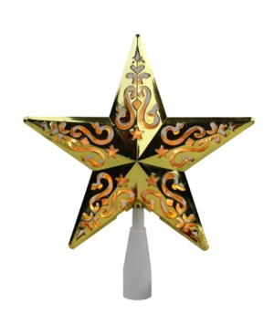 Northlight 8.5" Gold Star Cut-out Design Christmas Tree Topper