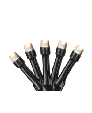 Northlight Set of 20 Battery Operated Warm White Led Wide Angle Christmas Lights - Black Wire