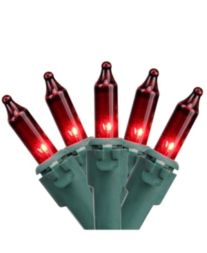 Northlight Set Of 100 Red Mini Christmas Lights 2.5" Spacing In Red